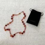 Joan Rivers  Red Shades Faceted Round Gold Accent Lucite Necklace 38” Statement Photo 1