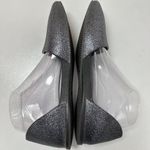 Native Audrey D'orsay Shoes Slip On Rubber Flats Black Silver Glitter Womens 8 Photo 1