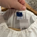 Old Navy  White Puff Sleeve Cotton Poplin Side Cutout Mini Dress Sz M Photo 2