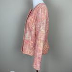 Talbots  Tweed Blazer Jacket Women 10 Pink Orange Full Zip Career Office Workwear Photo 5