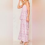 Love Shack Fancy  Caressa Floral Print Tiered Ruffle Maxi‎ Dress Candy Heart Size M Photo 4