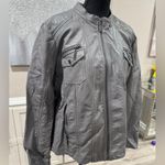 Apt. 9 . Faux Leather Moto Gray Jacket Size XL Photo 6