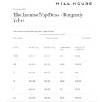 Hill House NWT  The Jasmine Nap in Burgundy Velvet Smocked Midi Dress XS Photo 6