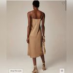 J.Crew  Gwyneth slip dress in luster charmeuse in camel tan brown Size 4 neutral Photo 10