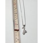 Silver Saxophone Pendant Necklace With Rhinestones & Chain In Gift Box Photo 4