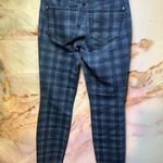 Blue Skinny Jeans with Plaid Pattern Size 0 Photo 2