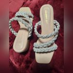 Madden Girl NWT Women's  heel Sparkly White and Silver Sandals Size 8 Photo 12