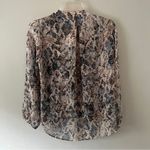 Veronica M  Beige Snake Pattern Blouse X-Small Photo 6
