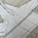 SASKI Oversized Cropped Hoodie Sweatshirt White (Medium) Photo 4