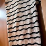 Free People Scalloped Wavy Knit Peplum Top - Blush & Black - Size Small Photo 11