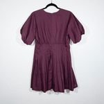 New Pinch Purple Emery Puff Sleeve Pleated Skirt Mini Dress Medium Photo 7