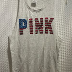 PINK - Victoria's Secret PINK Victoria’s Secret USA sequin muscle tank top gray Small Photo 0
