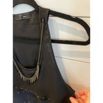 Wish Boutique Ornate Tiered Tank with Necklace,Small Black Photo 3