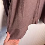 BKE  V-Neck Tunic Brown Slit Hem Long Sleeve Shirt Women’s Size XL Photo 3