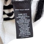 Who What Wear Wool Blend Stripe Knit Sweater Black White  XS Women’s Crewneck Photo 4