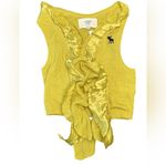 Abercrombie & Fitch Vintage Y2K preppy ruffle knit vest with moose logo NWT MED Photo 5