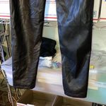 Pretty Little Thing Tall Black Faux Leather Split Hem Seam Detail Skinny Pants Women Size 6  Photo 6