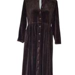 Eddie Bauer Vintage Button-Front Velvet Sweater Dress Fall Winter Fashion Sz PS Photo 0