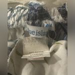 Blue Island Women's Blue/Green Tropical Blouse Bare shoulder. Size M Photo 6