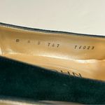 St. John  Vintage Green and Gold Low Suede Heels Size 6 Photo 9