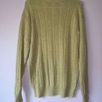 Vintage Greenwich L Cashmere Cream Sweater Cable Knit Fisherman Quiet Luxury Size L Photo 4