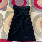 Theory Black Velvet Strapless Mini Dress Special Occassion Formal Size 10 Photo 0