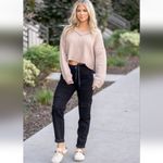 Judy Blue  Plus Women’s High Waist Jogger Jeans Cuffed Hem Size 18W Black JB88700 Photo 2