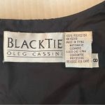 Oleg Cassini Black Tie Navy Beaded Whimsical Formal Evening Top Vintage Size 8 Photo 8