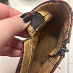 Franco Sarto  Burgundy Brocade Boots Size 9 Heeled Chunky Ankle Photo 5