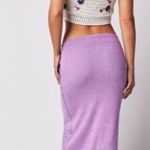 Free People NEW  Golden Hour Midi Skirt Purple Combo Size Medium NWOT Photo 1