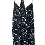 Madewell  Silk Starview Batik Grid Print Cami Mini Dress Pockets Black Size 00 Photo 0