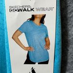 Skechers  Go Walk T Shirt Blue Heathered Tunic Top L Athleisure Short Sleeve NWT Photo 1