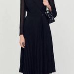 Sandro  dual-material long sleeved dress- size 2 Photo 6