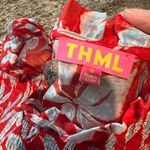 THML  medium red floral blouse Photo 6