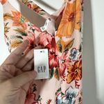 Gap NWT  White Pleated Maxi Dress Sleeveless Spaghetti Strap Size 6 Foral Beachy Photo 7