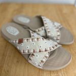 Hey Dude Women’s  Christ slide Embroidered Beige Floral Sandals size 10 Photo 0