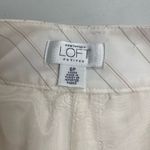Ann Taylor  LOFT Women’s Pants Lined Size 6P Ivory With Brown & Pink‎ Stripes Photo 6