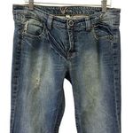 Bebe Mid Rise Stretch Denim Boot Cut Embellished Blue Jeans Womens 32 Photo 2