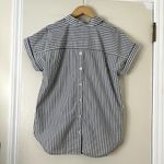 Talbots  Pinstripe Blouse Sz L Photo 3