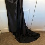 Sherri Hill Black Satin  Bustier Corset Dress Size 4 Photo 4