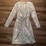 Vince Camuto  Metallic Midi Gathered Long Sleeve Dress Women’s Size 6 Photo 1