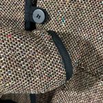 100% Silk Freddy’s Tweed Cropped Jacket Petite Medium — Boxy Fit Black Trim Brown Size undefined Photo 3