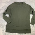 Nike Long Versa Vented Hem Pullover Crew Neck Sweater Womens Size S Olive Photo 0