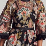 Alice McCALL  Georgie Boy Floral Embroidered Jumpsuit - Black and Multicolor Photo 0