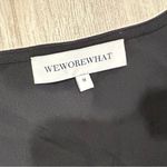 We Wore What  Plunging V Neck Long Sleeve Peasant Midi Dress Black Size M Photo 1