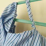 A. Calin Off the Shoulder Pinstripe Blouse - Size Small NWT Photo 6