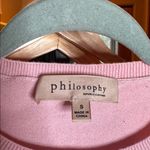 Philosophy Soft Pink Long Sleeve Thin Sweater Size Small Photo 3
