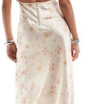 Free People  NWT VIRAL TIK TOK Bridgerton SILK ditsy print v-neck maxi dress  XS Photo 6