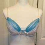 Frederick's of Hollywood c2000s FREDERICK’S OF HOLLYWOOD Bridal White & Blue Tulled Bra 34 Photo 0