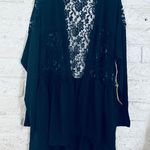 Paper + Tee  Womens Open Front Cardigan Size 3X Black Floral Lace Long Sleeve NWT Photo 8